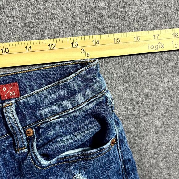 Lucky Brand Jeans Womens 0/25 Sienna Slim Boyfriend Blue Denim Casual Distressed - Picture 10 of 11